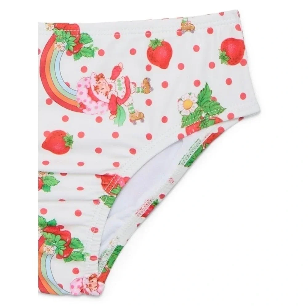 Strawberry Shortcake Toddler Girls 2-Piece Tankini Swimsuit Set 4T NWT White Red
